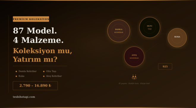 Premium Tesbih Rehberi: 87 Model, 4 Malzeme, 1 Soru — Koleksiyon mu Yatırım mı?